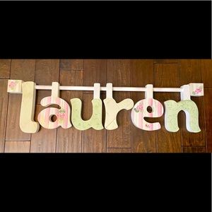 Personalized wooden wall hanging LAUREN